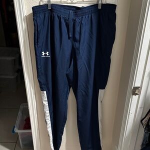 Under Armour Blue Athletic Pants with White Stripes XXL NWT